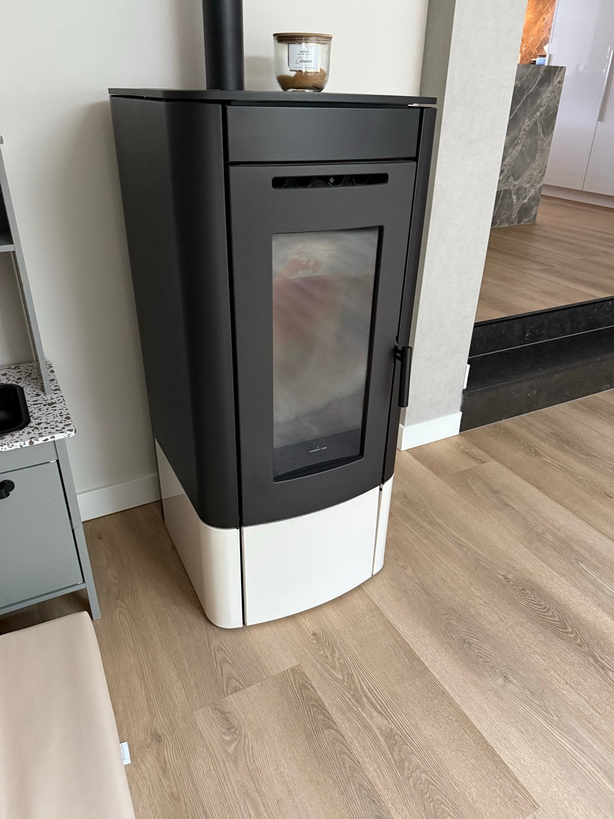 Nordic Fire Vesper pelletkachel, Huis en Inrichting, Ophalen, Zo goed als nieuw, Vrijstaande haard, Overige soorten