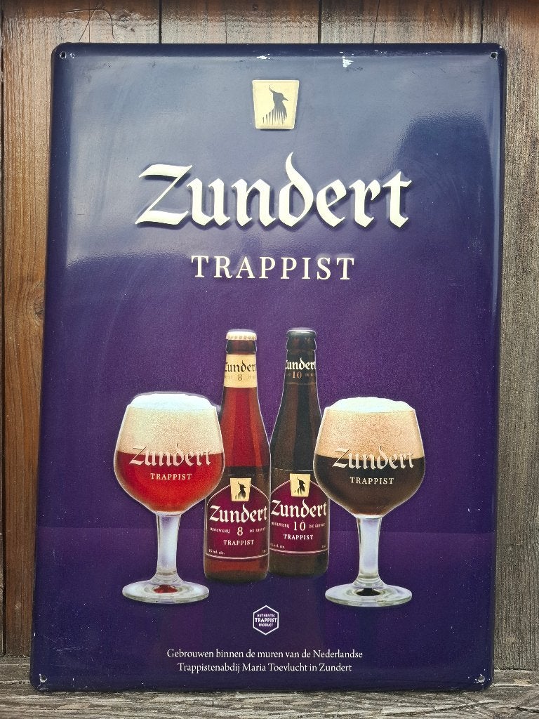 Reclamebord Zundert trappist, Verzamelen, Ophalen of Verzenden, Nieuw, Reclamebord, Plaat of Schild, Overige merken