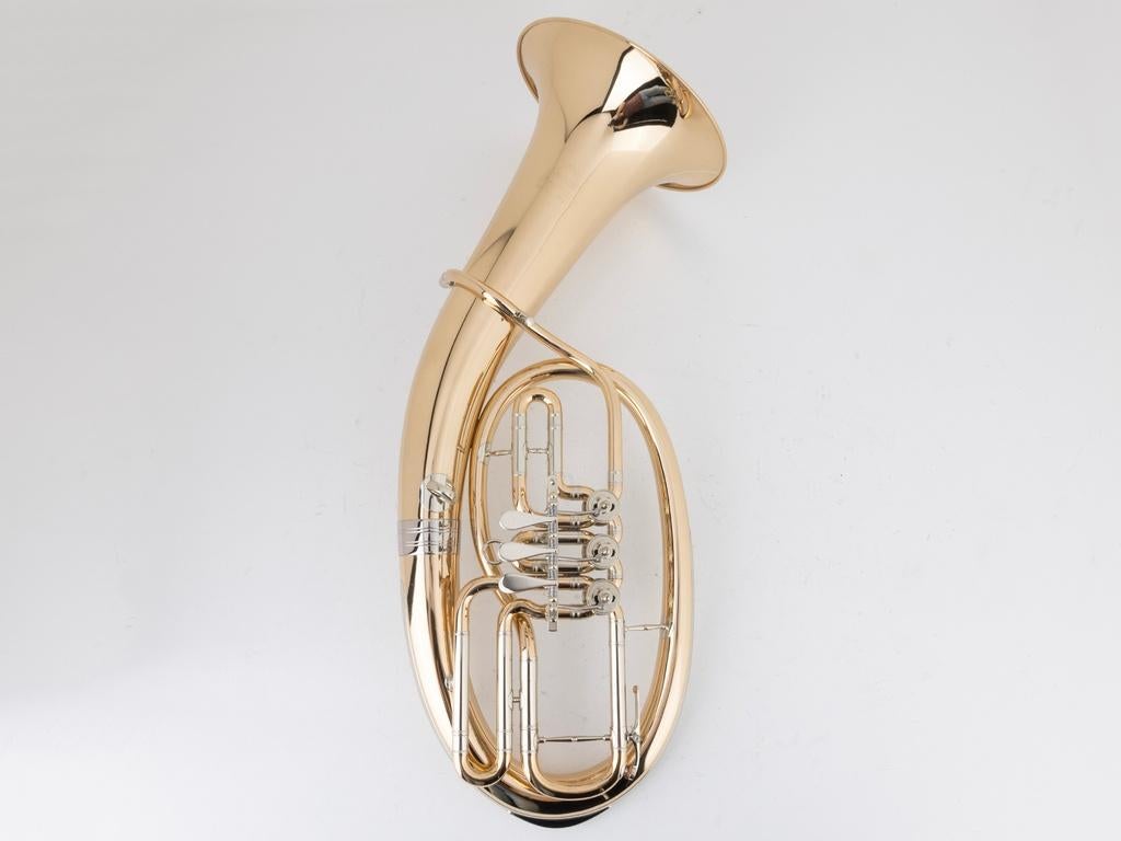 Gebruikte Bariton Miraphone 47WL model Loimayer, 3 cyl,, Muziek en Instrumenten, Blaasinstrumenten | Overige, Miraphone, Gebruikt