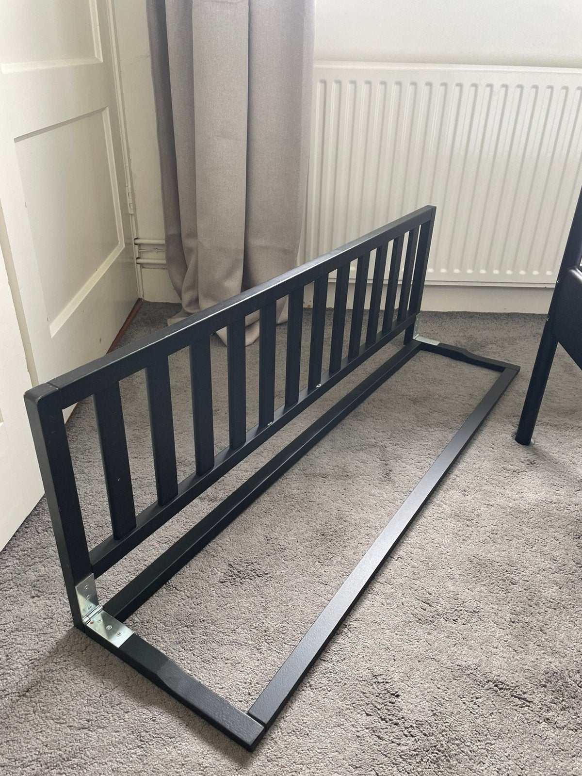 Zwart Houten Bedhekje / Uitvalbeveiliging Kinderbe, Kinderen en Baby's, Ophalen, Zo goed als nieuw, Minder dan 140 cm, Minder dan 70 cm