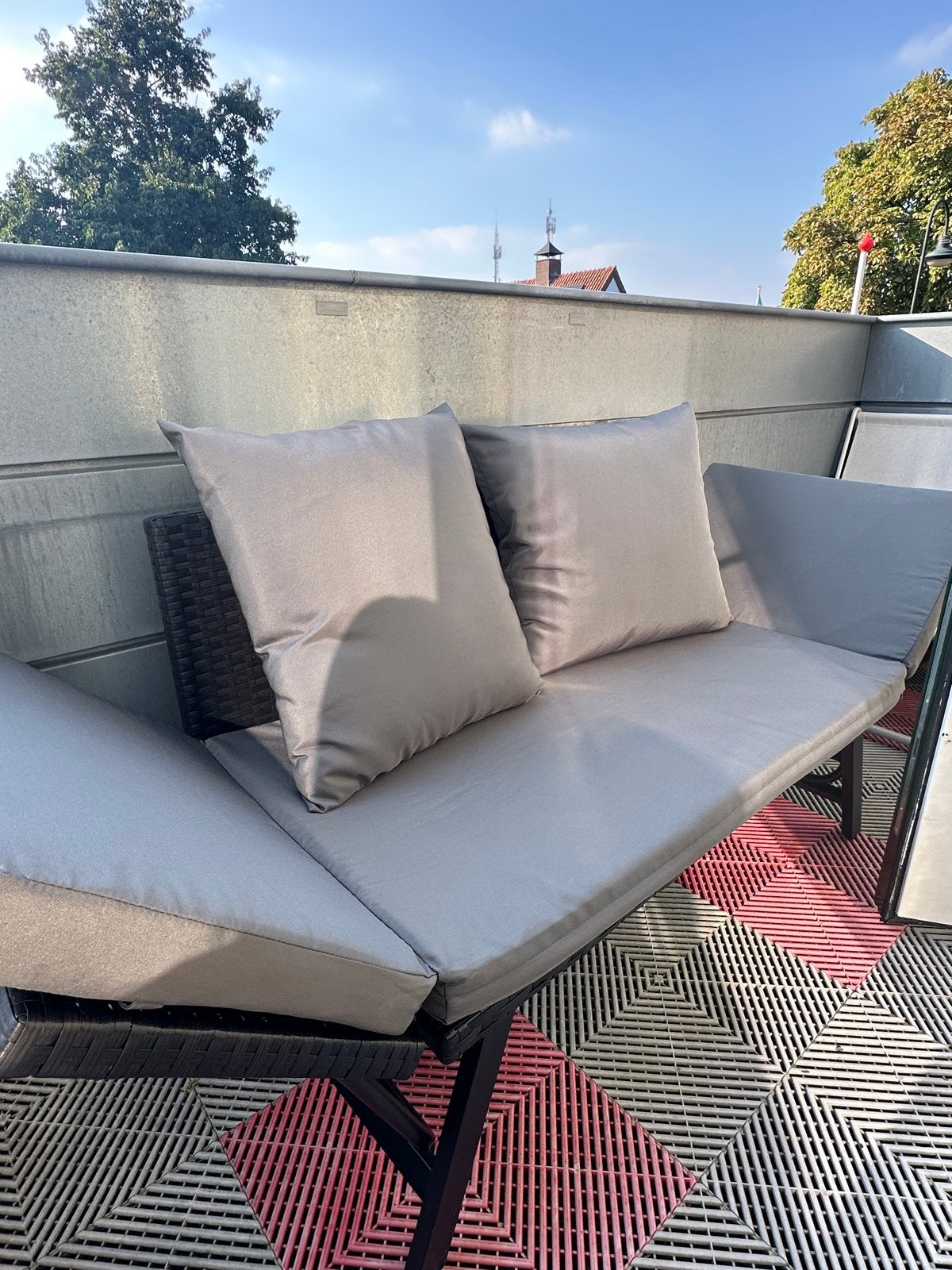 Loungebank met verstelbare leuningen