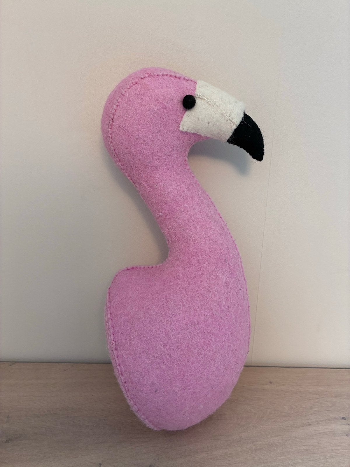 Roze Flamingo  - Wanddecoratie vilt, Gebruikt, Overige stijlen, Roze, Ophalen of Verzenden