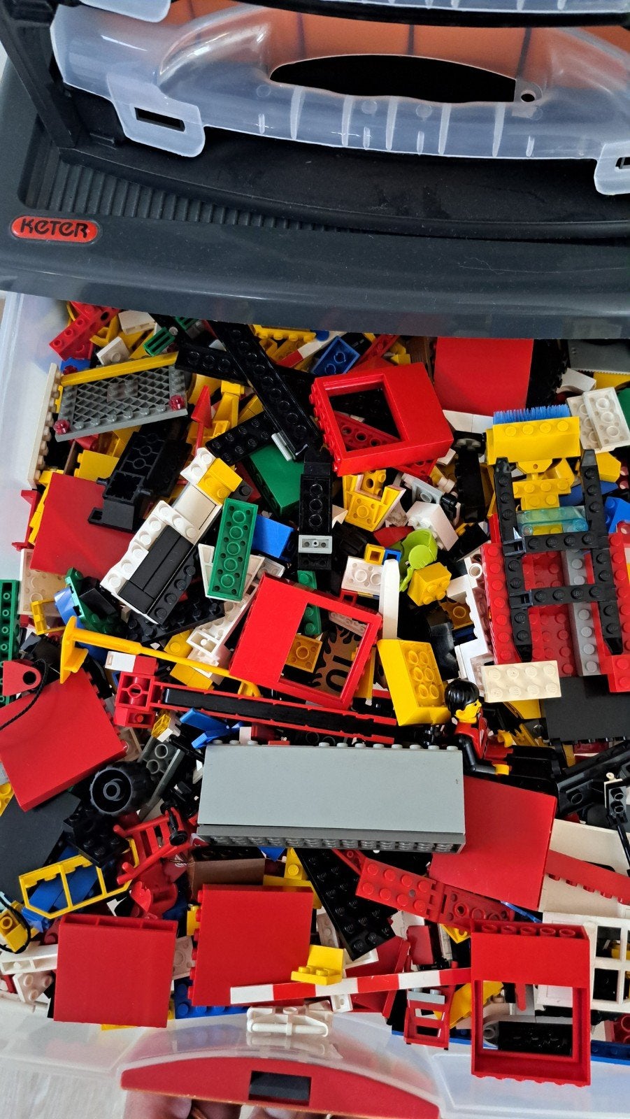 Grote partij Lego - Losse stenen inclusief ladeblok, Ophalen, Gebruikt, Lego, Inclusief minifiguren
