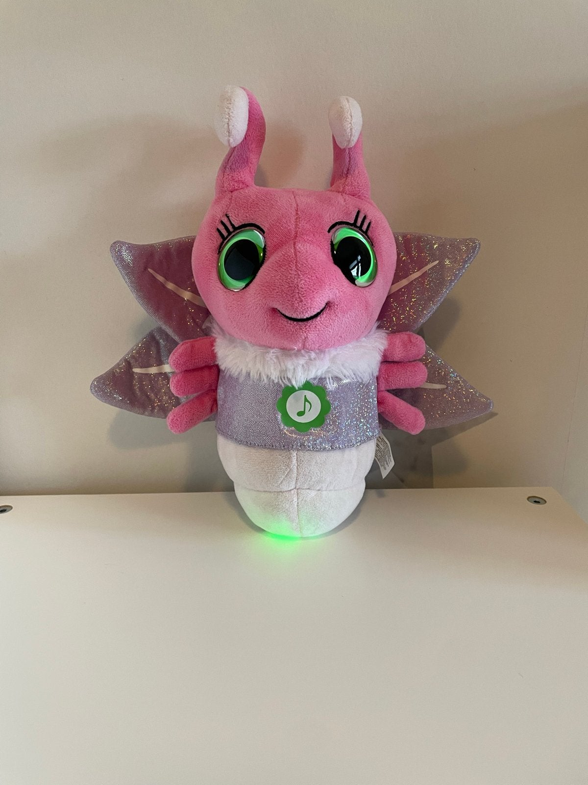 Glowies Firefly Roze Knuffel met Licht en Geluid, Overige merken, Overige karakters, Met licht, Overige typen