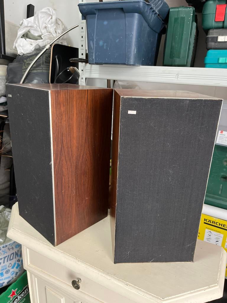 Vintage B&O Beovox 2700 speakers, Audio, Tv en Foto, Luidsprekers, Gebruikt, Minder dan 60 watt, Front, Rear of Stereo speakers