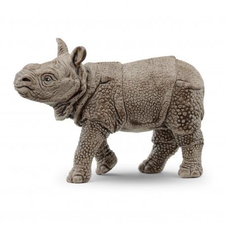 Schleich 14860 neushoorn jong, dierfiguur, Verzamelen, Dierenverzamelingen, Zo goed als nieuw, Beeldje of Figuurtje, Wild dier