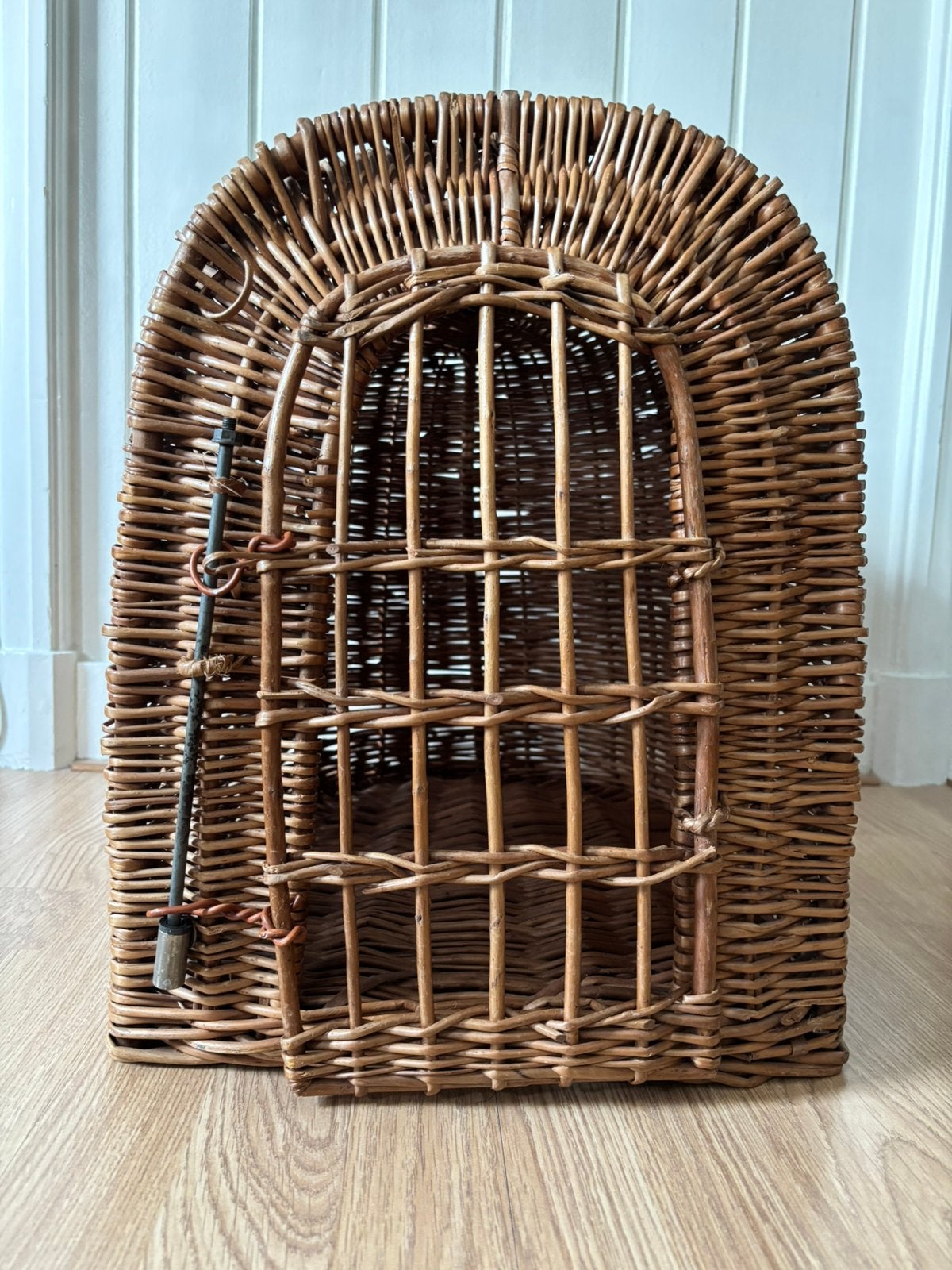 Gave rieten reis kattenmand / poezenmand / kleine hondenmand, Dieren en Toebehoren, Ophalen of Verzenden, Gebruikt, Riet