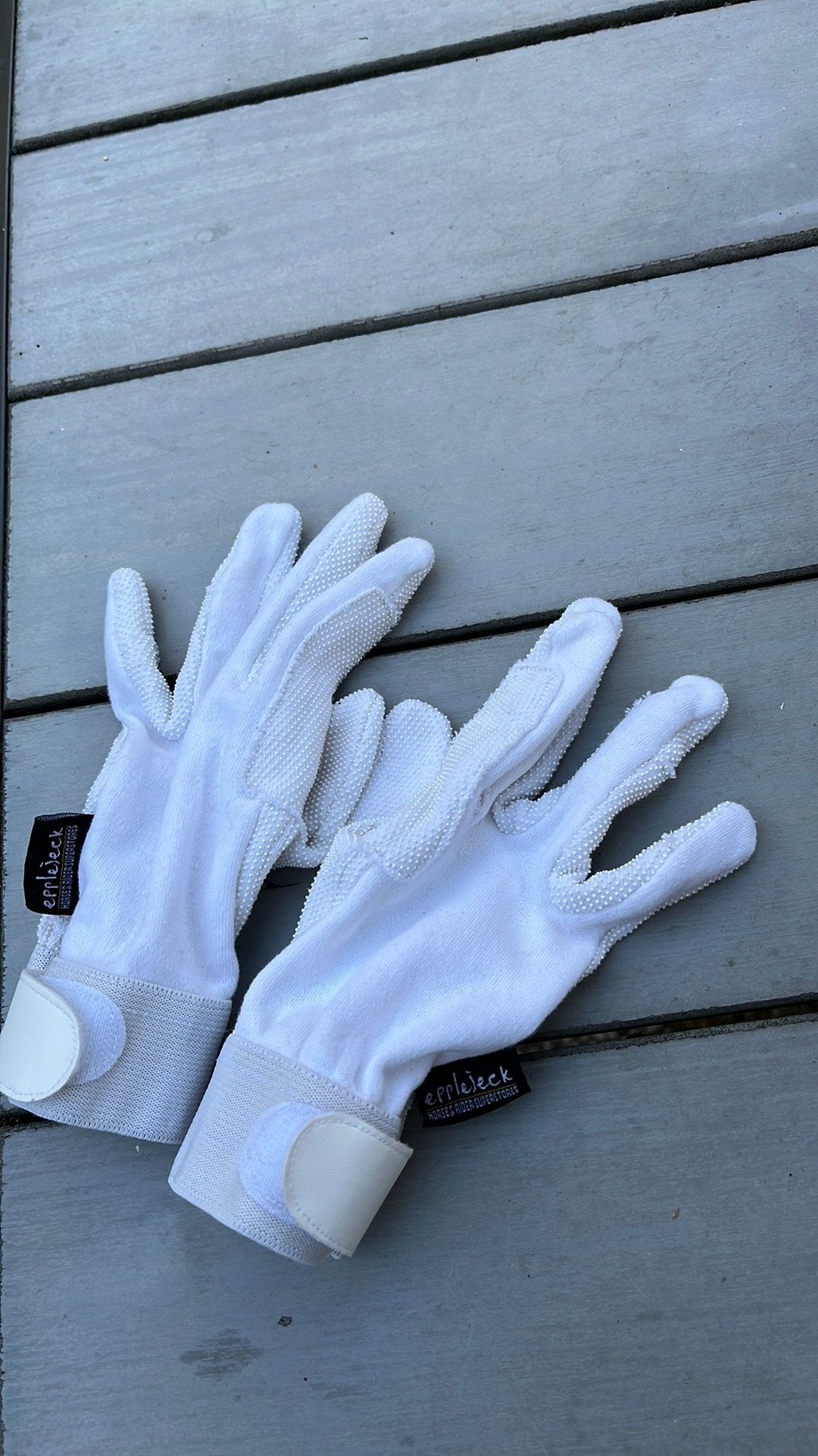 Epplejeck rijhandschoenen wit, maat L, stitcher 105., Ophalen of Verzenden, Zo goed als nieuw, Dressuur