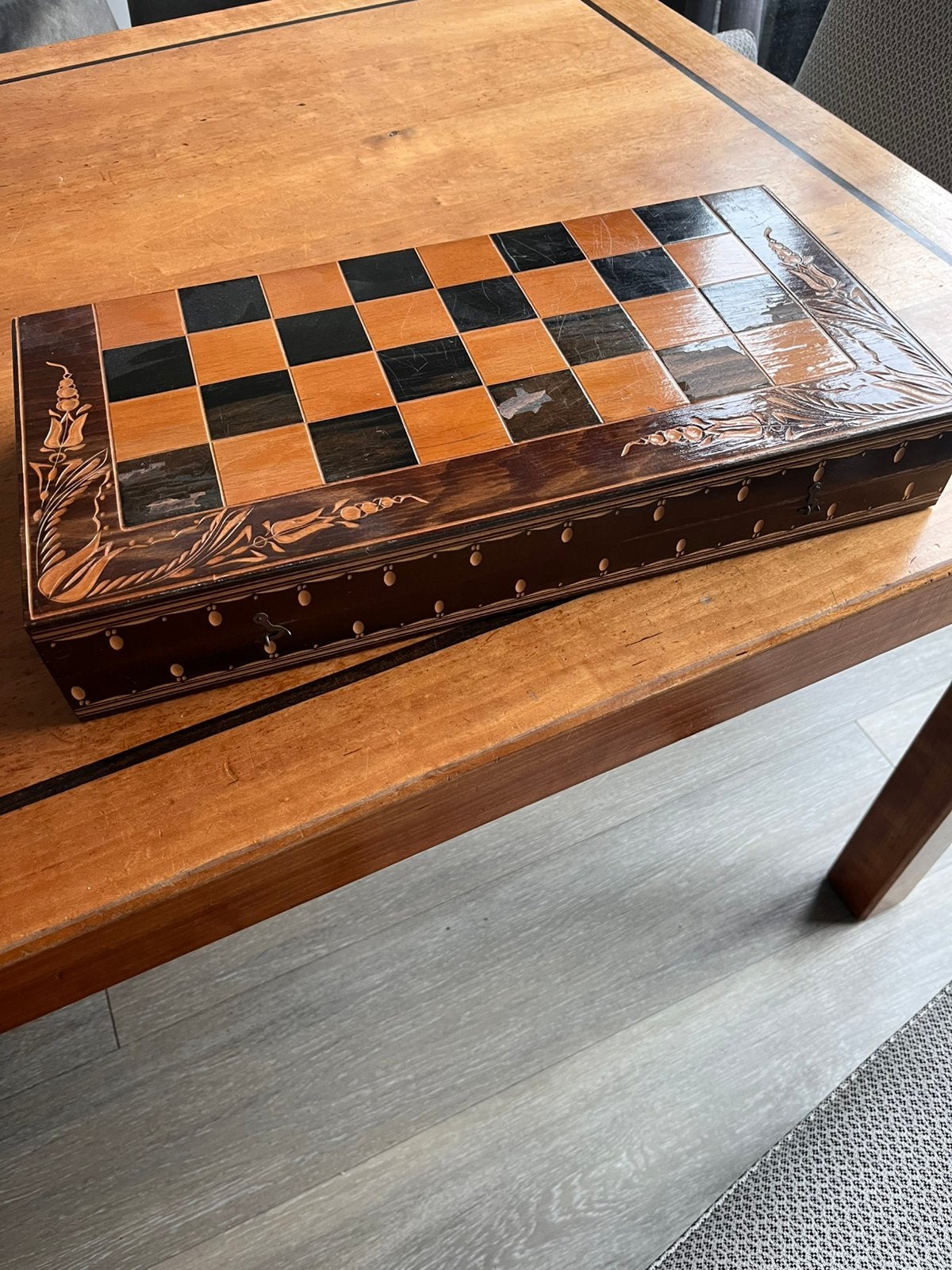 Houten schaakspel, Een of twee spelers, Ophalen, Gebruikt