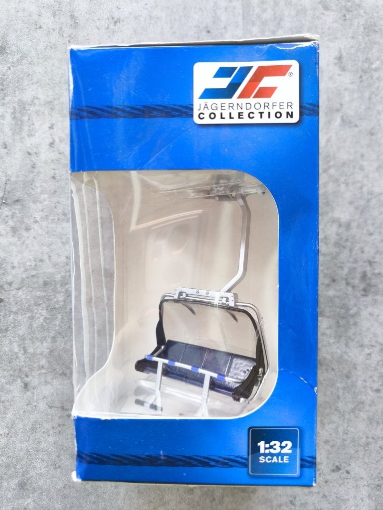 Jägerndorfer Stoeltjeslift 6 personen blauw/zwart 1:32, Ophalen of Verzenden, Nieuw