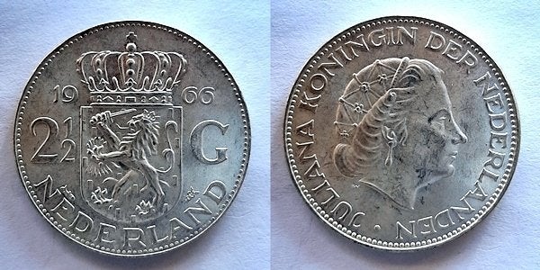 Rijksdaalder 1966  zilver Pr-FDC, Postzegels en Munten, Munten | Nederland, Verzenden, Koningin Juliana, 2½ gulden, Zilver