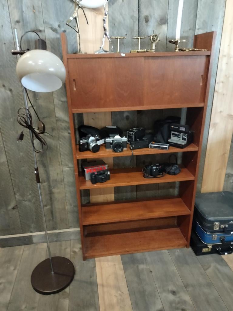 Vintage Teak Houten Kast met Schuifdeuren - Jaren '60/'70, Ophalen
