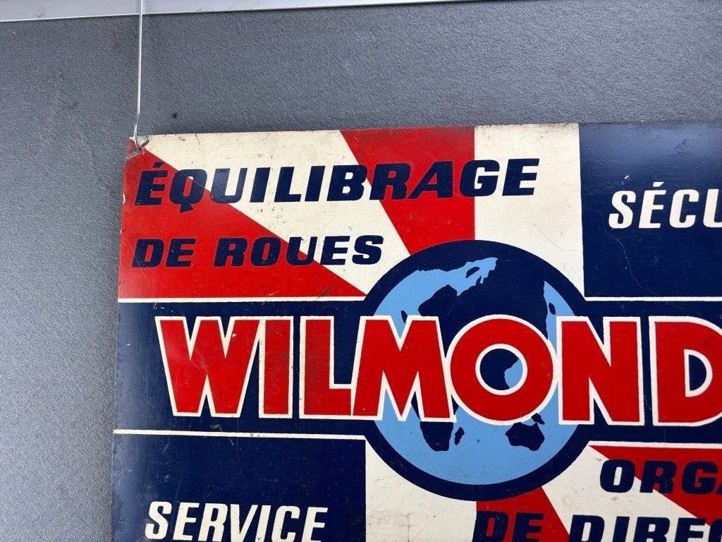 Wilmonda blikken reclamebord 1960-1970 50x33CM, Reclamebord, Gebruikt, ., .
