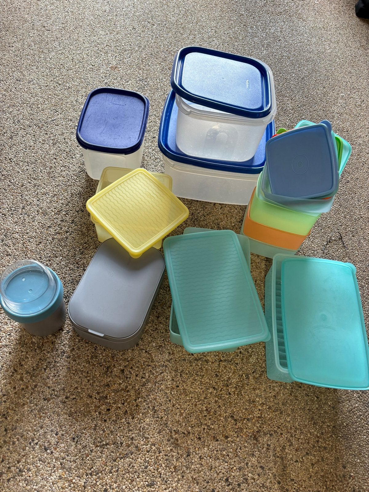 Tupperware bakken en bakjes origineel met deksels, Ophalen, Gebruikt, Overige kleuren, Bewaardoos