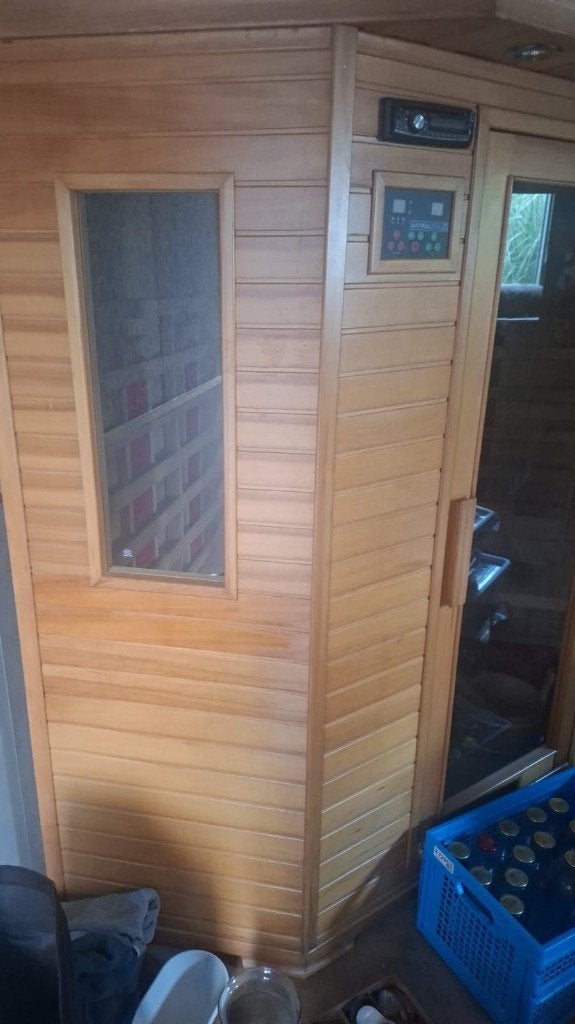 Infrarood sauna 3 persoons, 230V, radio, halogeenspots, Ophalen, Gebruikt