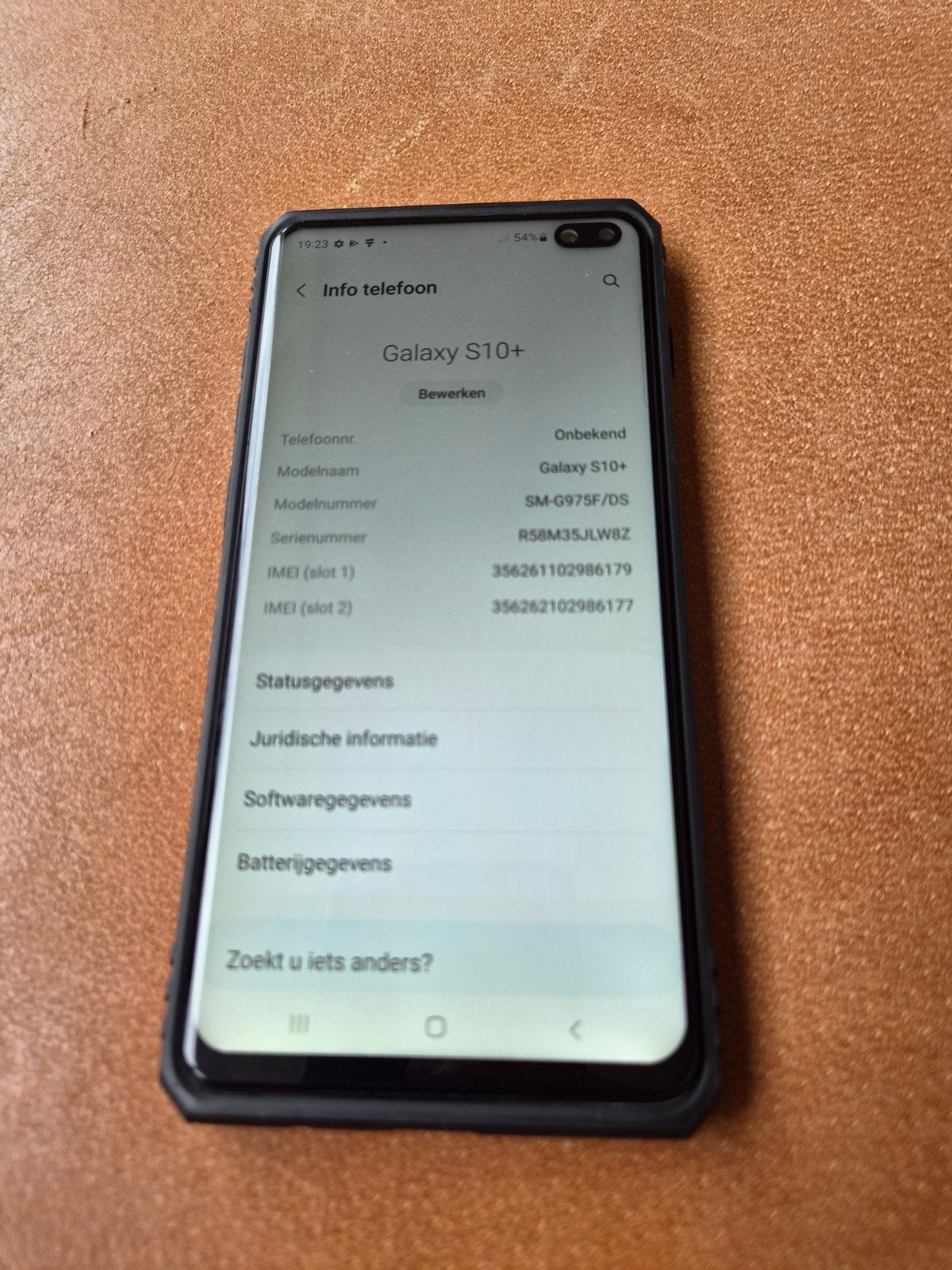 Samsung Galaxy S10+ 128GB - met NIEUW LCD Scherm, Zwart, Touchscreen, Ophalen of Verzenden, Zo goed als nieuw