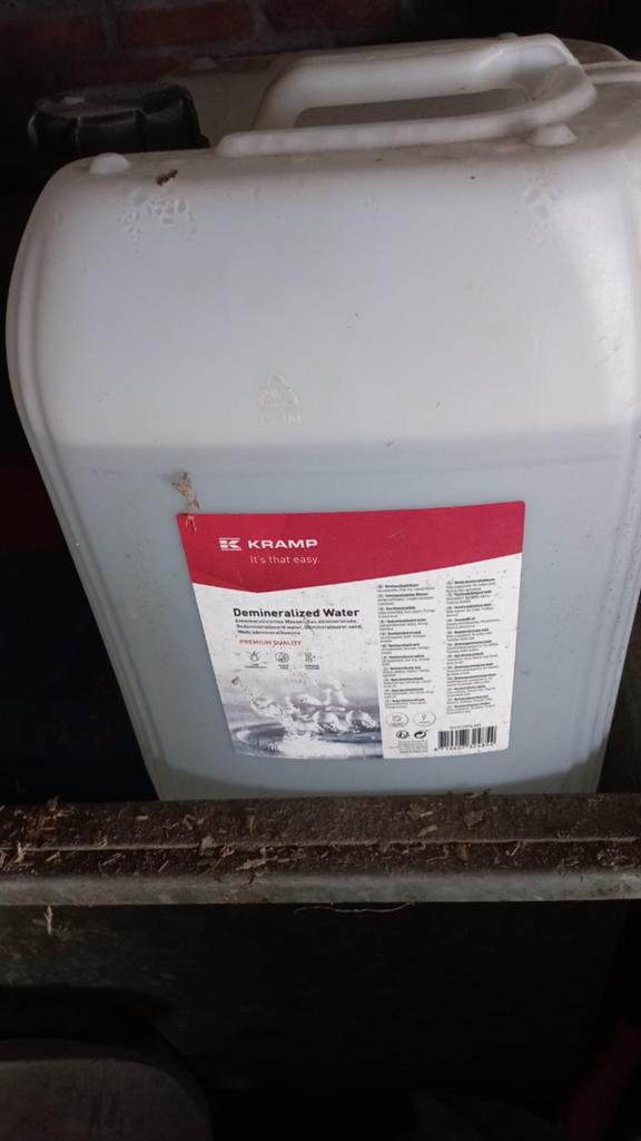 Kramp Gedemineraliseerd Water 20L jerrycan, Ophalen