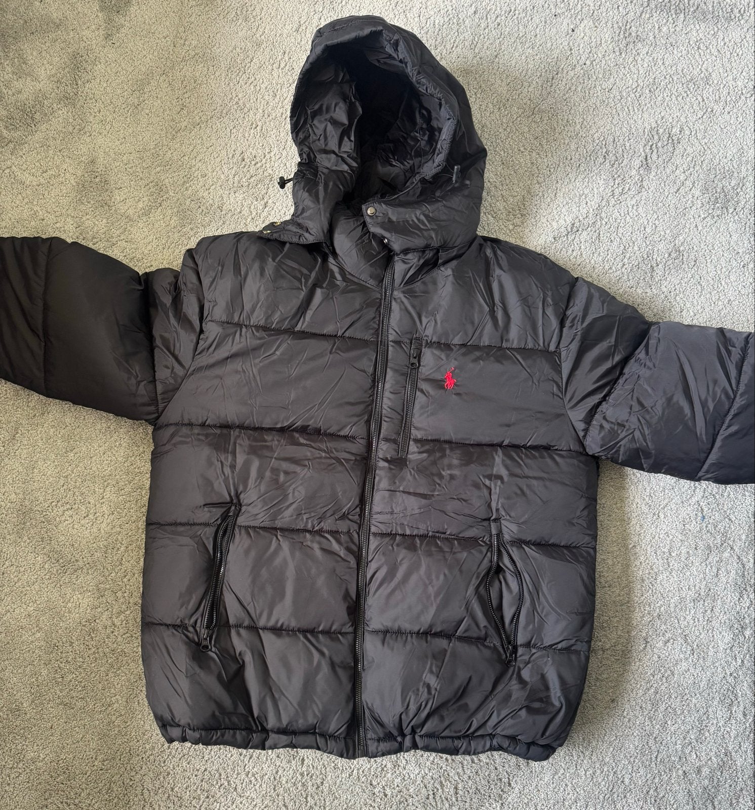 Gloednieuwe Polo Ralph Lauren Puffer Jacket Zwart, Verzenden, Nieuw, Overige maten, Zwart