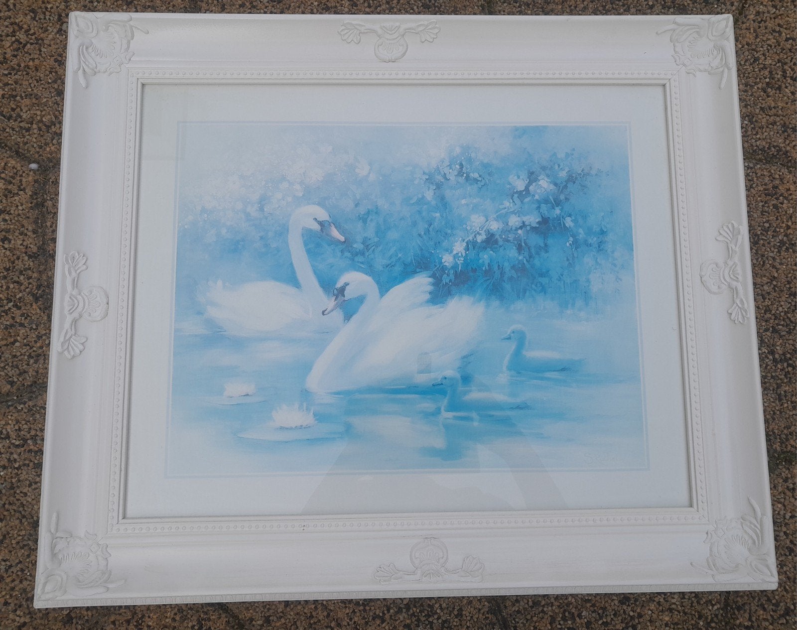 Schilderij met zwanen
Afmetingen 63 breed x 54 hoog x 4 diep, Ophalen of Verzenden