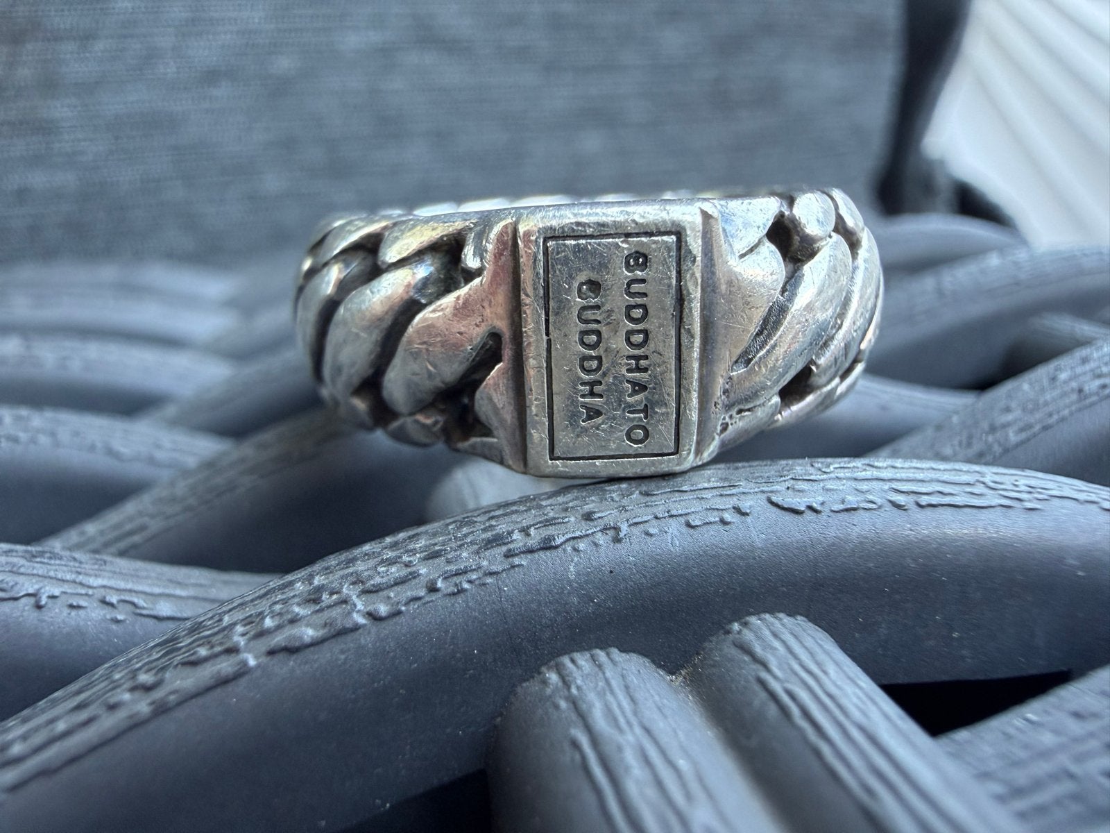 Buddha to Buddha ring, zilver, maat 18, 18 tot 19, Gebruikt, Ophalen of Verzenden, Dame of Heer