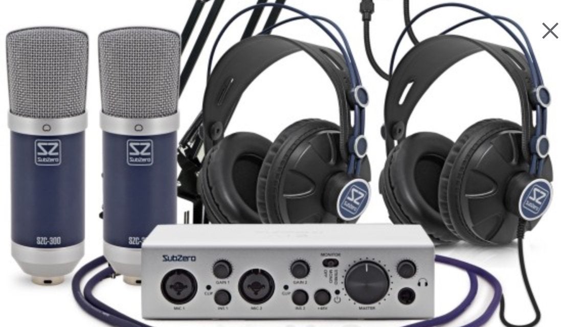 Subzero base-2 podcast set home recording bundle, Verzenden, Zo goed als nieuw, Audio