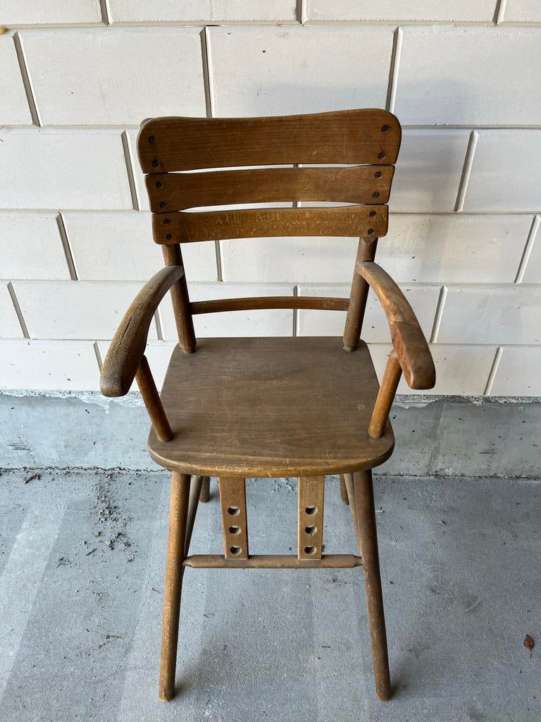 Vintage houten kinderstoel, Ophalen, Gebruikt, Overige typen