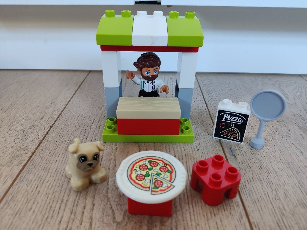 Lego Duplo Pizzakraam. Set 10927 (compleet), Ophalen, Overige thema's, Zo goed als nieuw, Compleet
