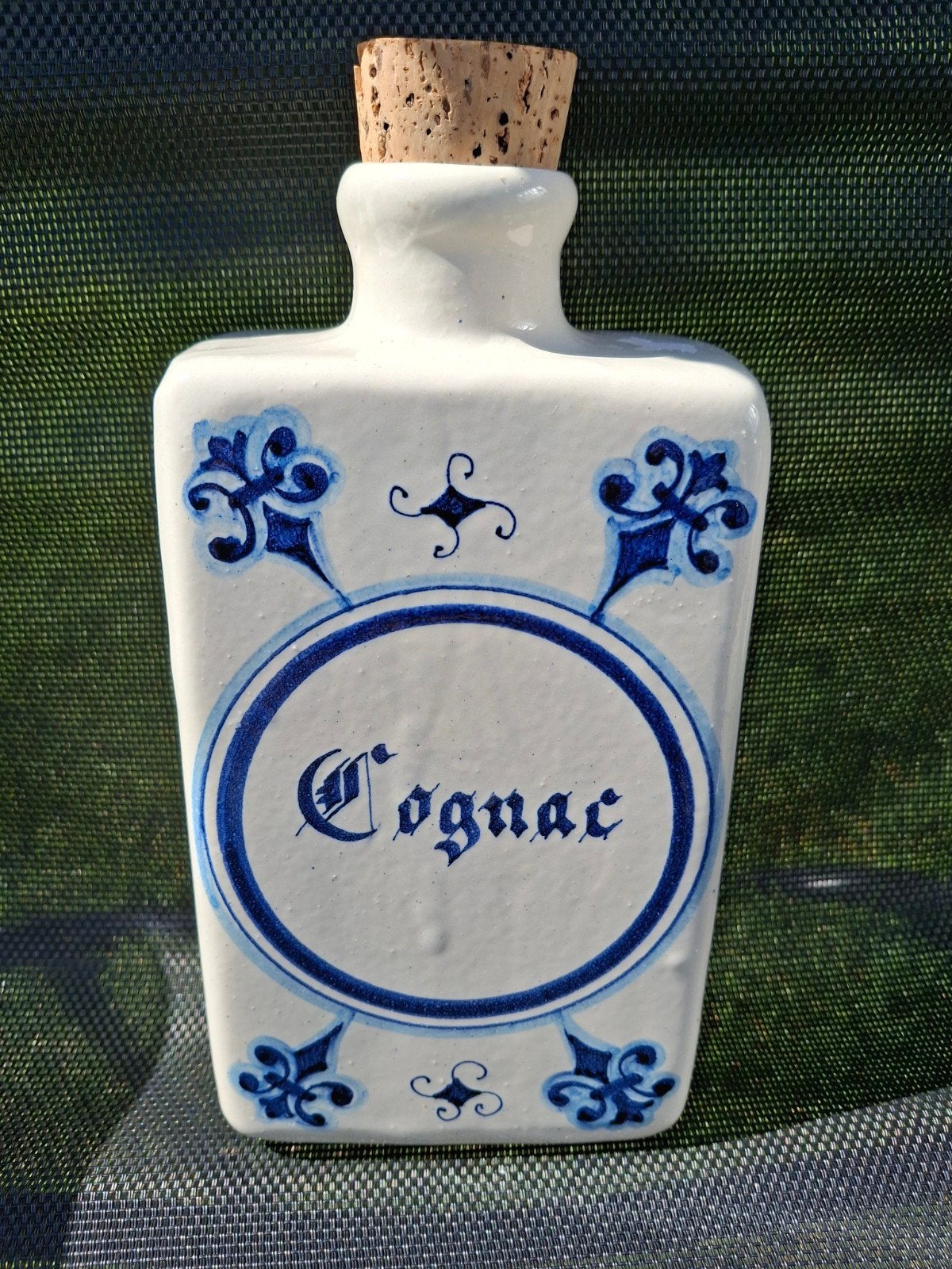 Vintage Stenen Cognac Fles - Keramiek Montelupo, Antiek en Kunst, Ophalen of Verzenden