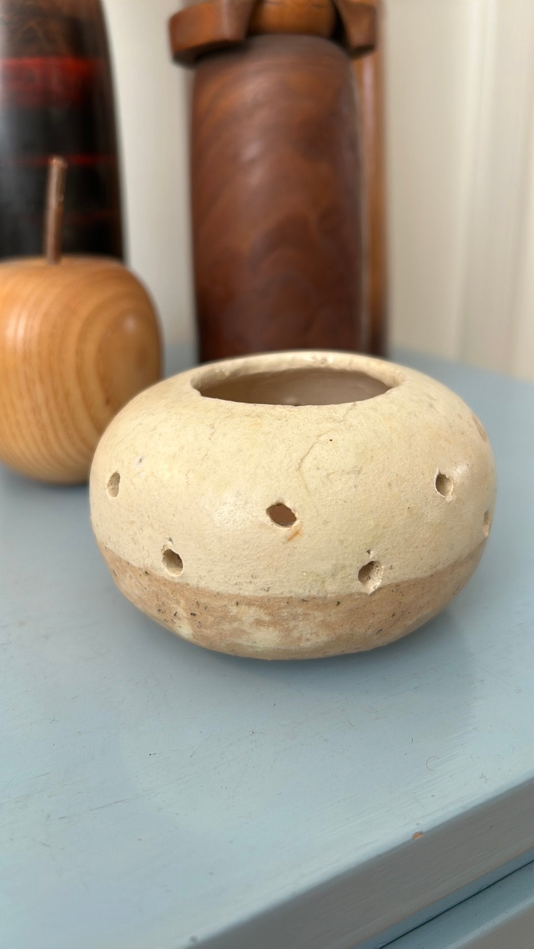 Studio pottery keramiek theelichthouder, Ophalen of Verzenden