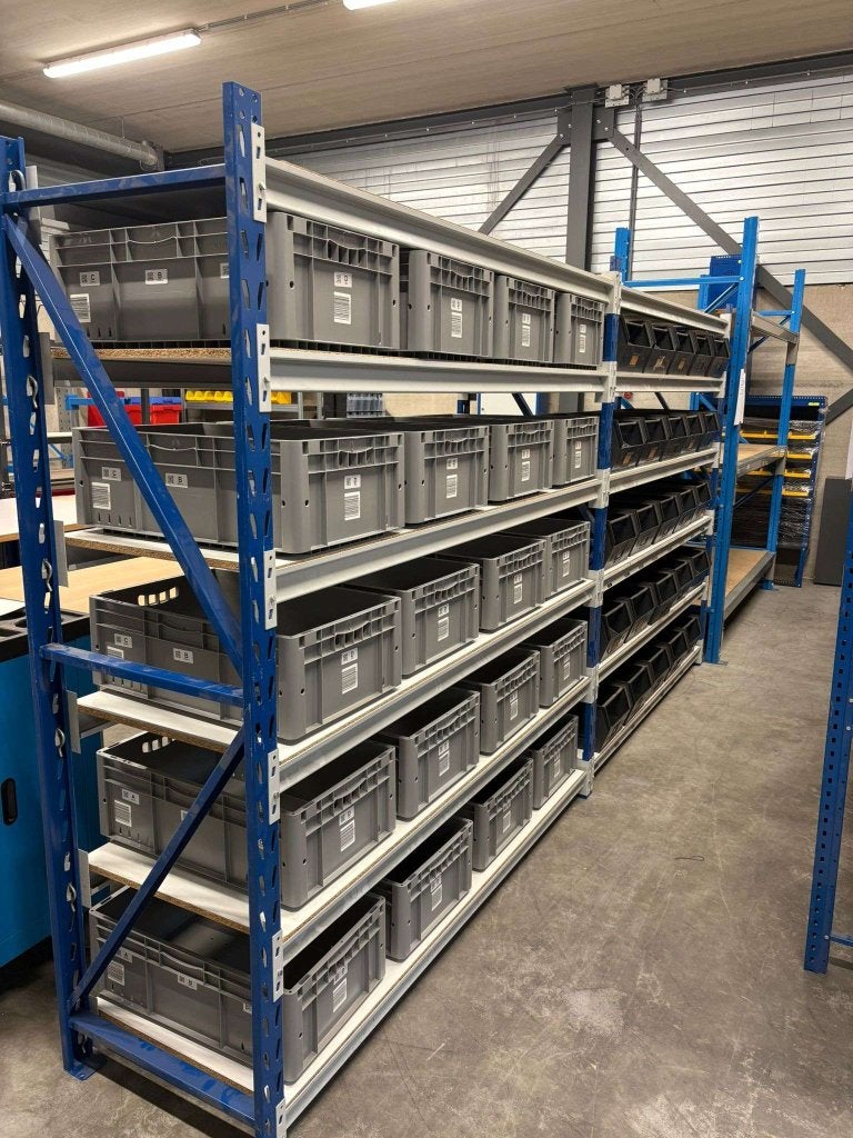 Metalin bakkenstelling / grootvakstelling / magazijnstelling, Doe-het-zelf en Verbouw, Niet ingevuld, Zo goed als nieuw, Niet ingevuld