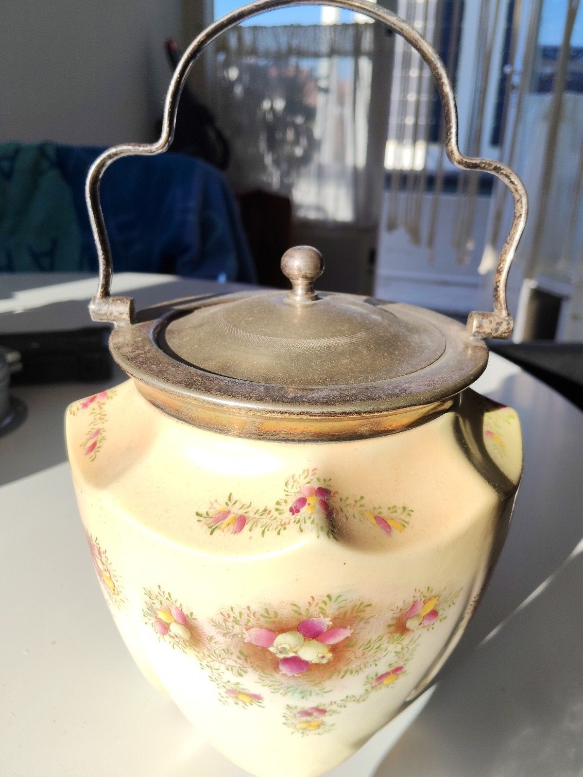Antieke Engelse Koektrommel Carlton Ware (1906) – Puntgaaf, Ophalen