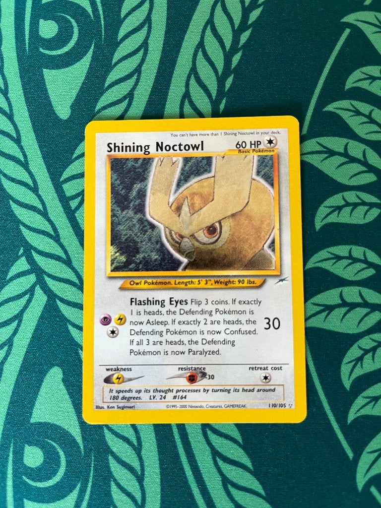Pokémon kaart Shining Noctowl 110/105, Ophalen, Gebruikt, Losse kaart, Foil