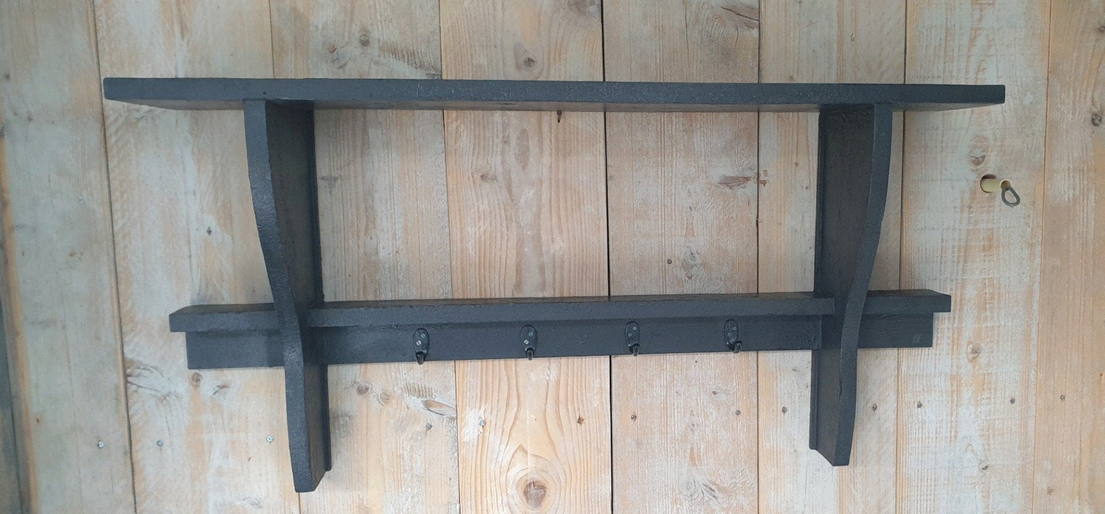 luksa, regaal, wandrek, br 90 cm, Ophalen of Verzenden, Hout, Wandkapstok, Minder dan 100 cm