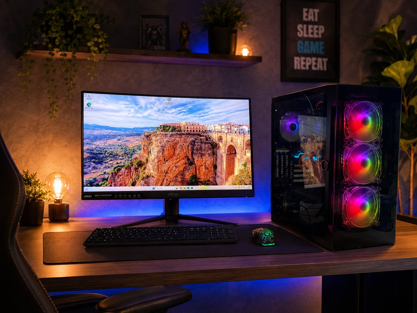 Complete Gaming Setup  MSI i5 9 gen, Ophalen, Zo goed als nieuw