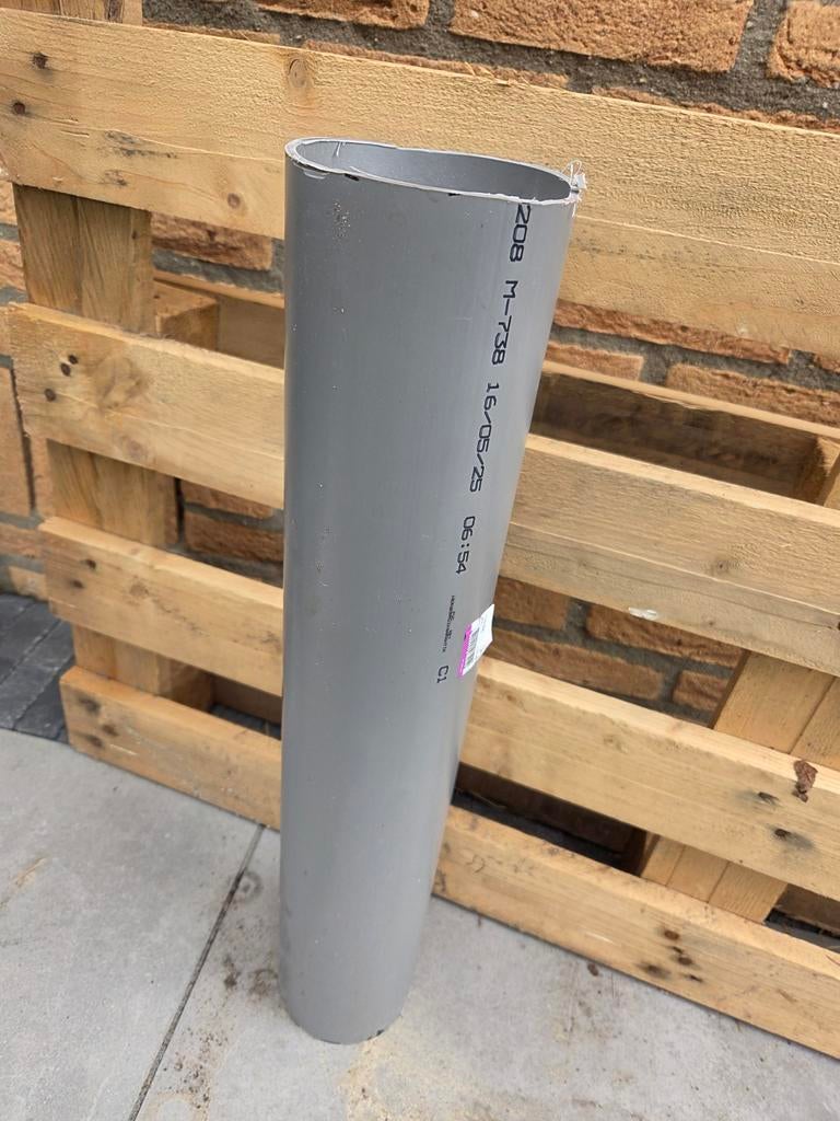 Grijze PVC afvoerbuis, Afvoer, Pvc, 60 tot 80 mm, Ophalen of Verzenden