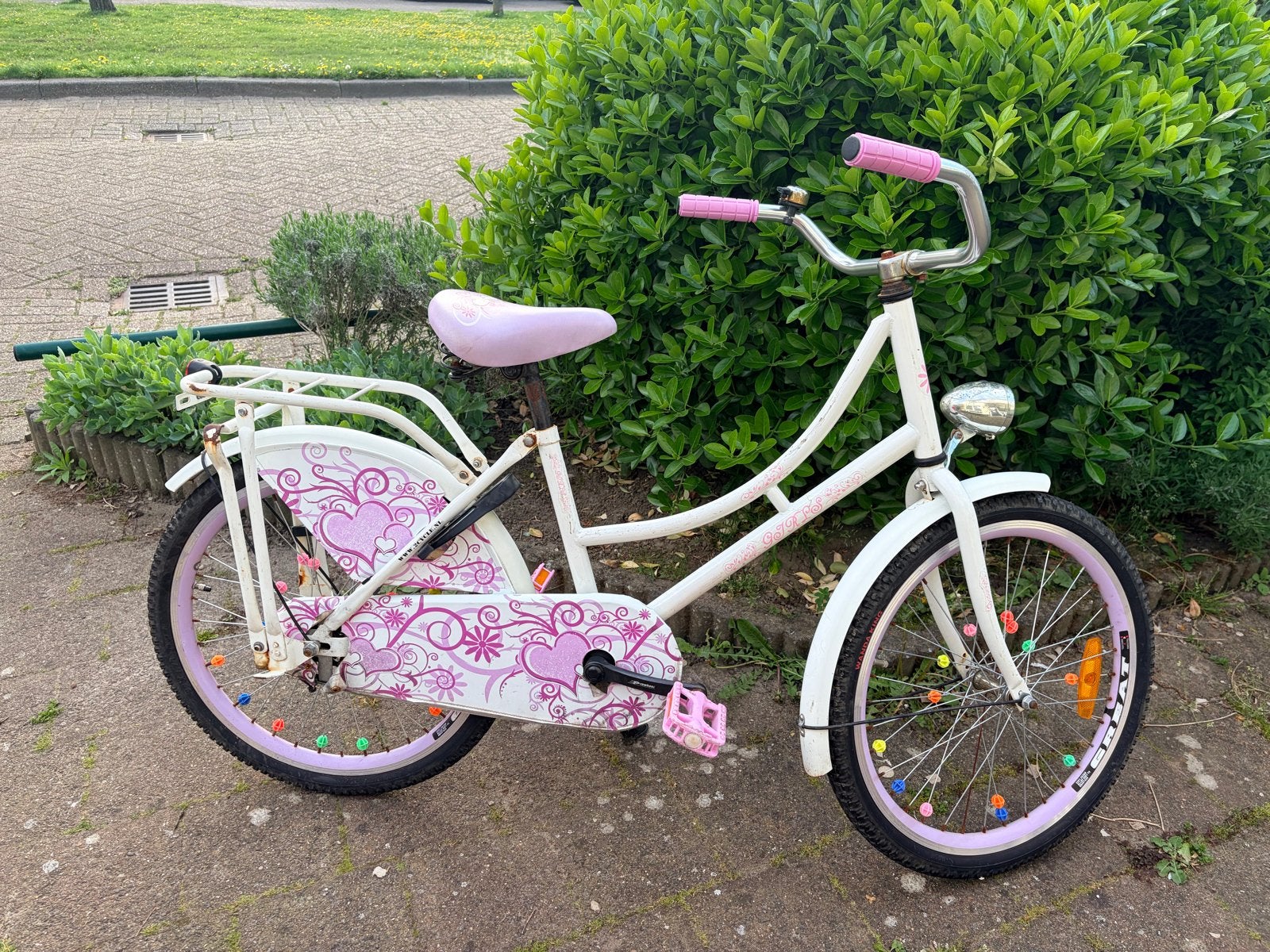 Meisjesfiets 22 inch met terugtraprem - 5-8 jaar, Ophalen, Gebruikt, Terugtraprem, 22 inch