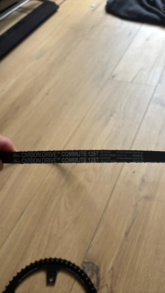 Gates carbon drive 125t, Kleding | Dames, Riemen en Ceinturen, Ophalen, Zo goed als nieuw, Zwart, 80 tot 90 cm