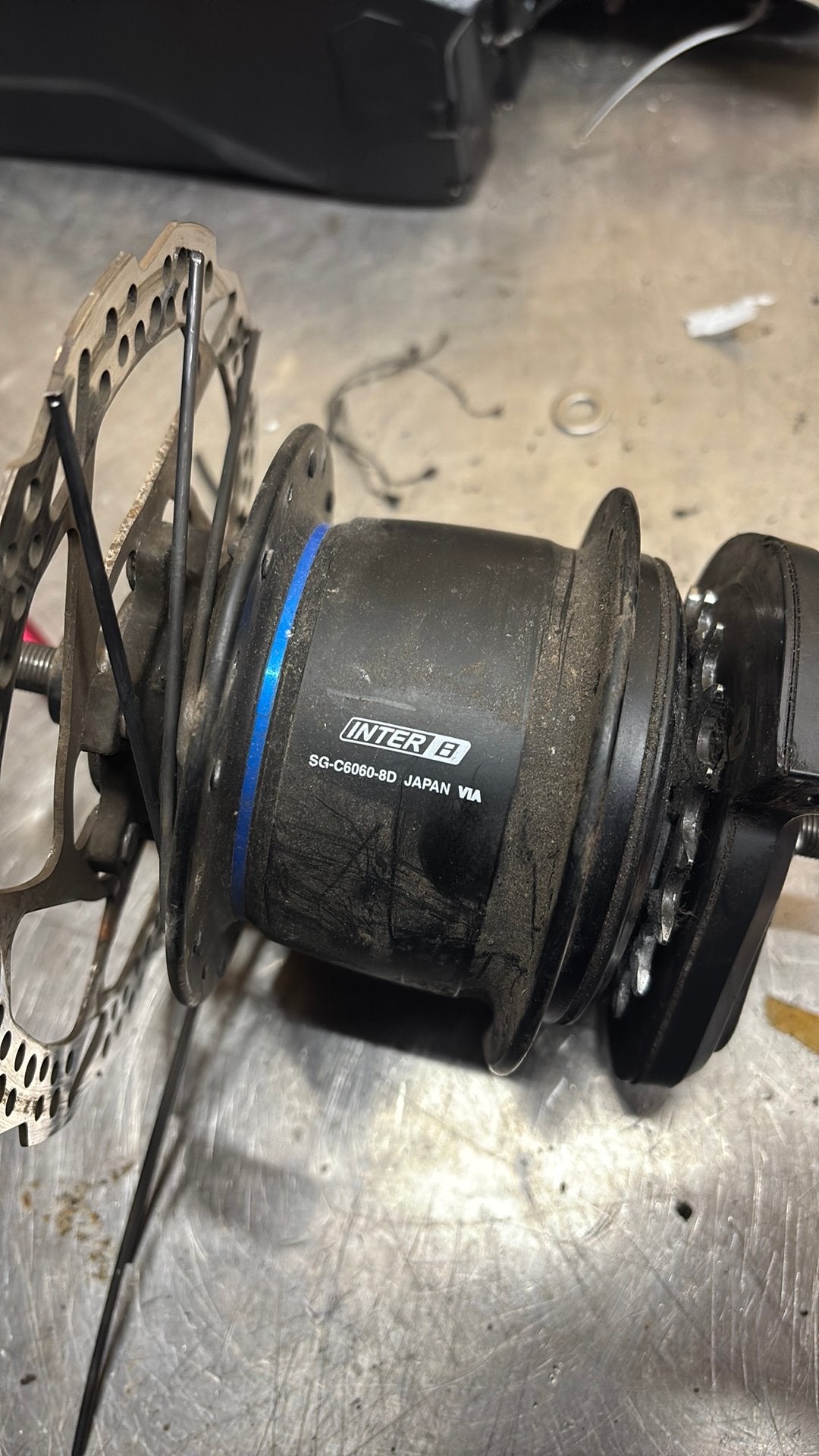 Shimano Nexus Inter 8 sg-c6060-8d, Gebruikt, Ophalen of Verzenden, Aluminium, Elektrische fiets