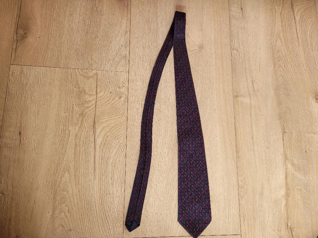 BOULENOIRE blauw rode stropdas ~ TH1800, Boulenoire, Blauw, Ophalen of Verzenden, Zo goed als nieuw