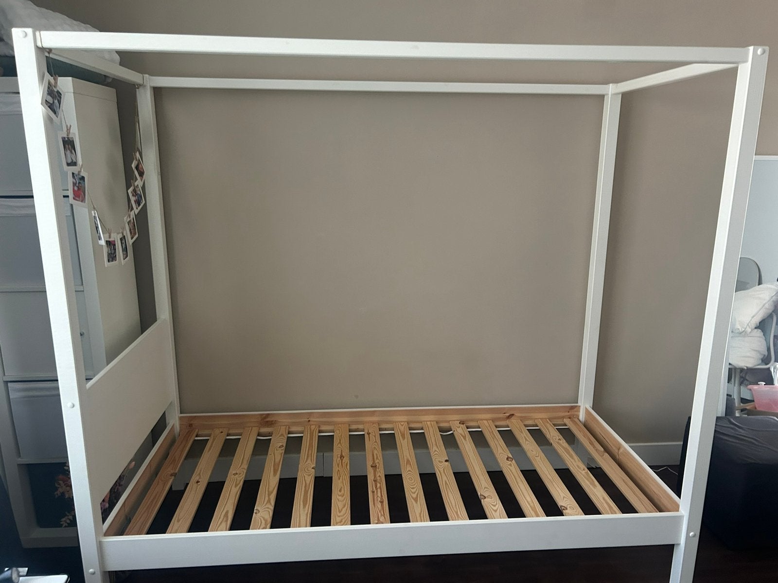 1-persoons bed - hemelbed, Ophalen, Gebruikt, 90 cm, Eenpersoons