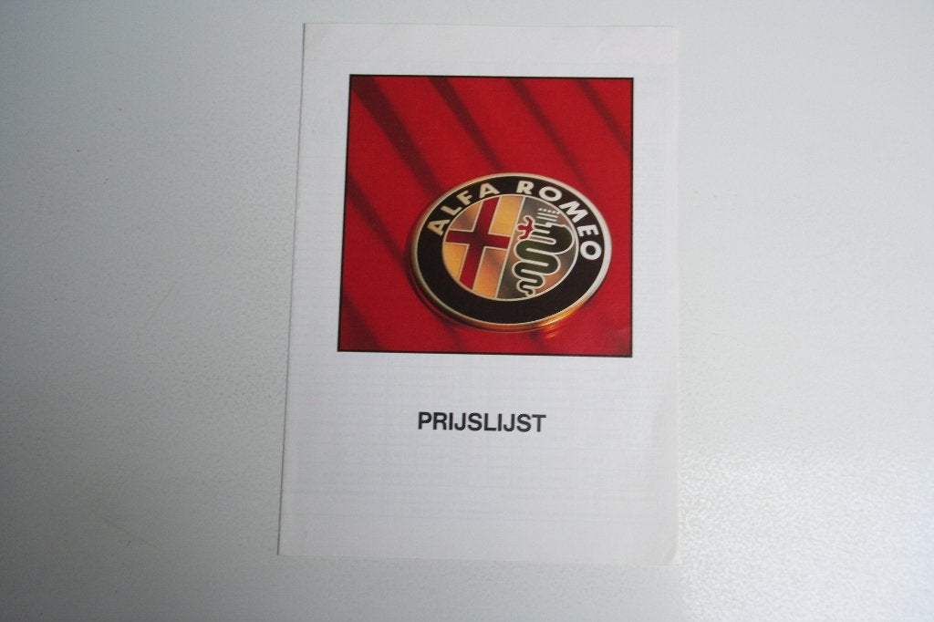 Folder Alfa Romeo prijslijst (01-01-1987) (5), Ophalen of Verzenden, Nieuw, Alfa Romeo