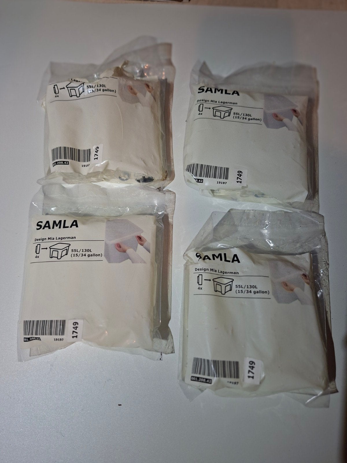 IKEA Samla Sluitclips voor 55L/130L bakken (4 stuks), Ophalen of Verzenden