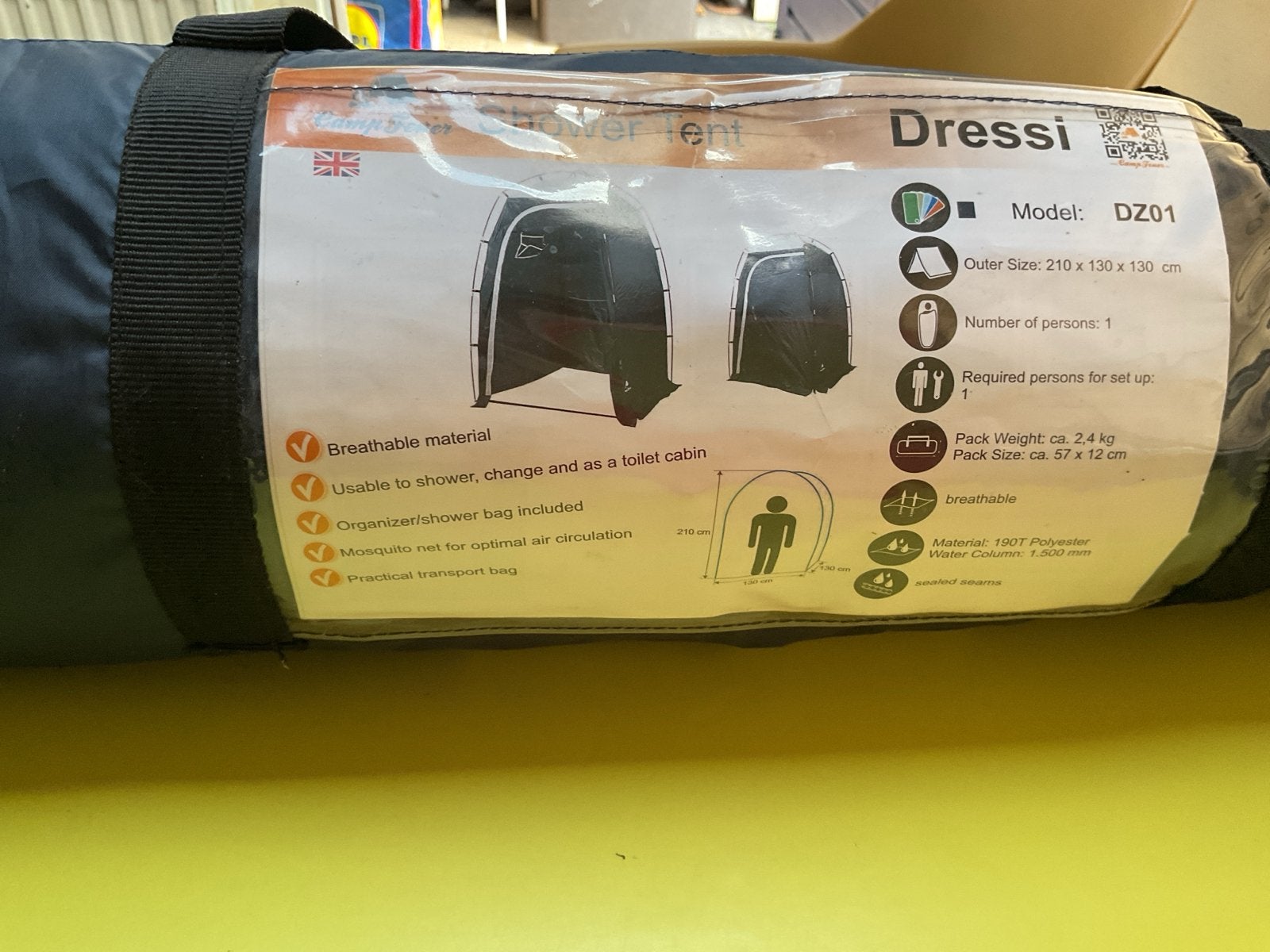 Duschzelt Dressi DZ01 - Douche- en omkleedtent, Ophalen of Verzenden, Nieuw, Tot en met 2