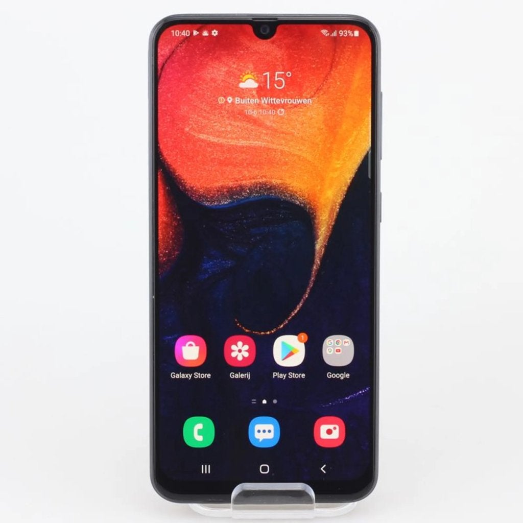 Samsung Galaxy A50 128GB Zwart | Garantie, Samsung, Gebruikt, Support@Samsung.com, 129, Samsung-ro, Yeongtong-gu
Suwon-si, Gyeonggi-do 16677
South Korea