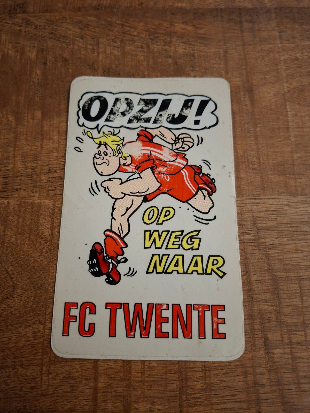 Oude FC Twente sticker - Opzij! Op weg naar FC Twente, Ophalen of Verzenden, Gebruikt, Sport