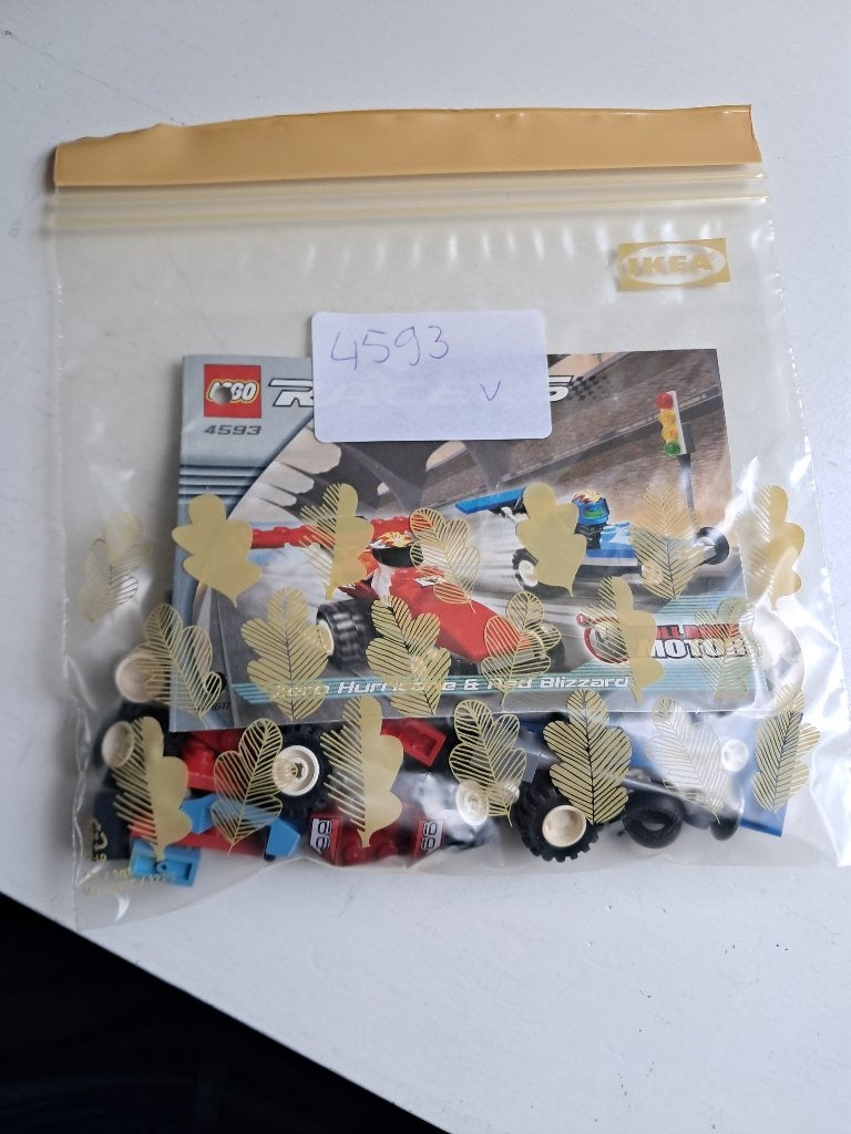 Lego Racers 4593: Red en Blue Racers, Gebruikt, Lego, Inclusief instructies, Ophalen of Verzenden