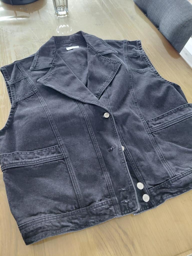 Loavies Zwart Denim Gilet Maat M, Maat 38/40 (M), Zwart, Ophalen of Verzenden, Loavies