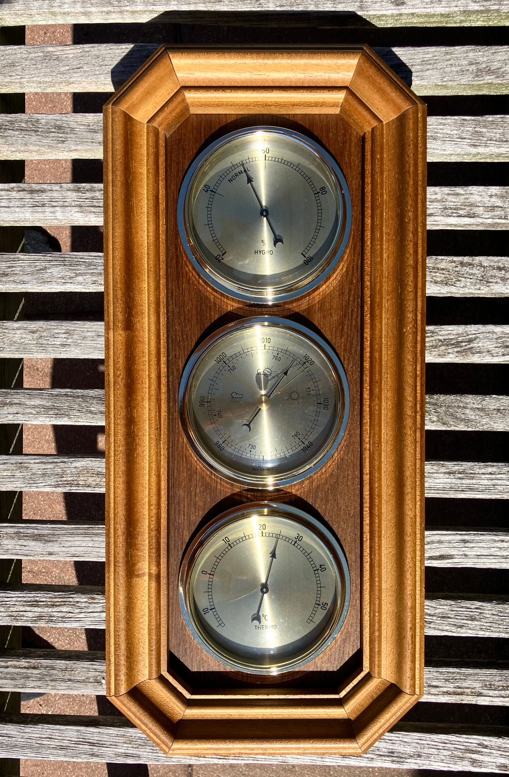 Nieuw - retro houten weerstation TFA - laatste, Audio, Tv en Foto, Weerstations en Barometers, Ophalen of Verzenden, Nieuw, Weerstation