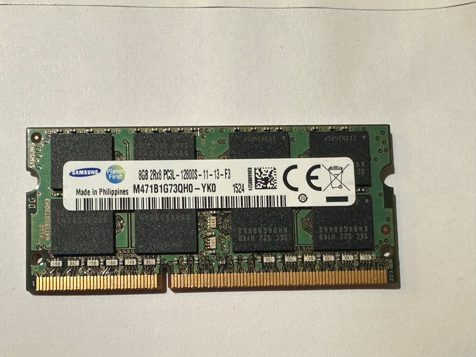 Samsung 8GB DDR3L RAM Geheugen (PC3L-12800S), Computers en Software, 8 GB, DDR3, Ophalen of Verzenden, Zo goed als nieuw