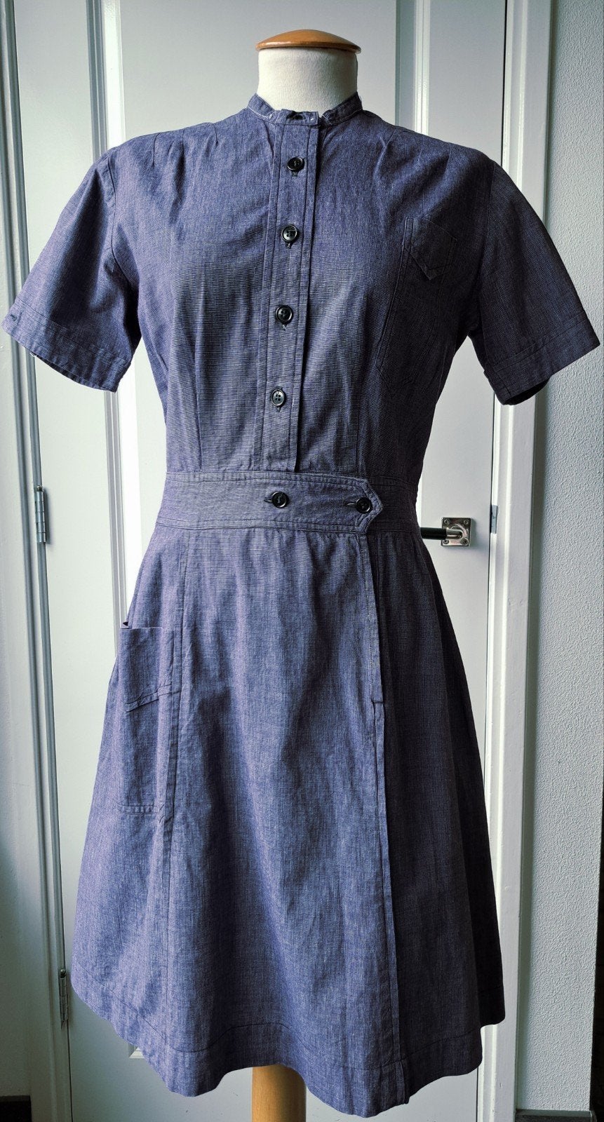 Vintage verpleegsterjurk (jaren 50/60), Kleding | Dames, Blauw, Ophalen of Verzenden, Knielengte, Maat 36 (S)